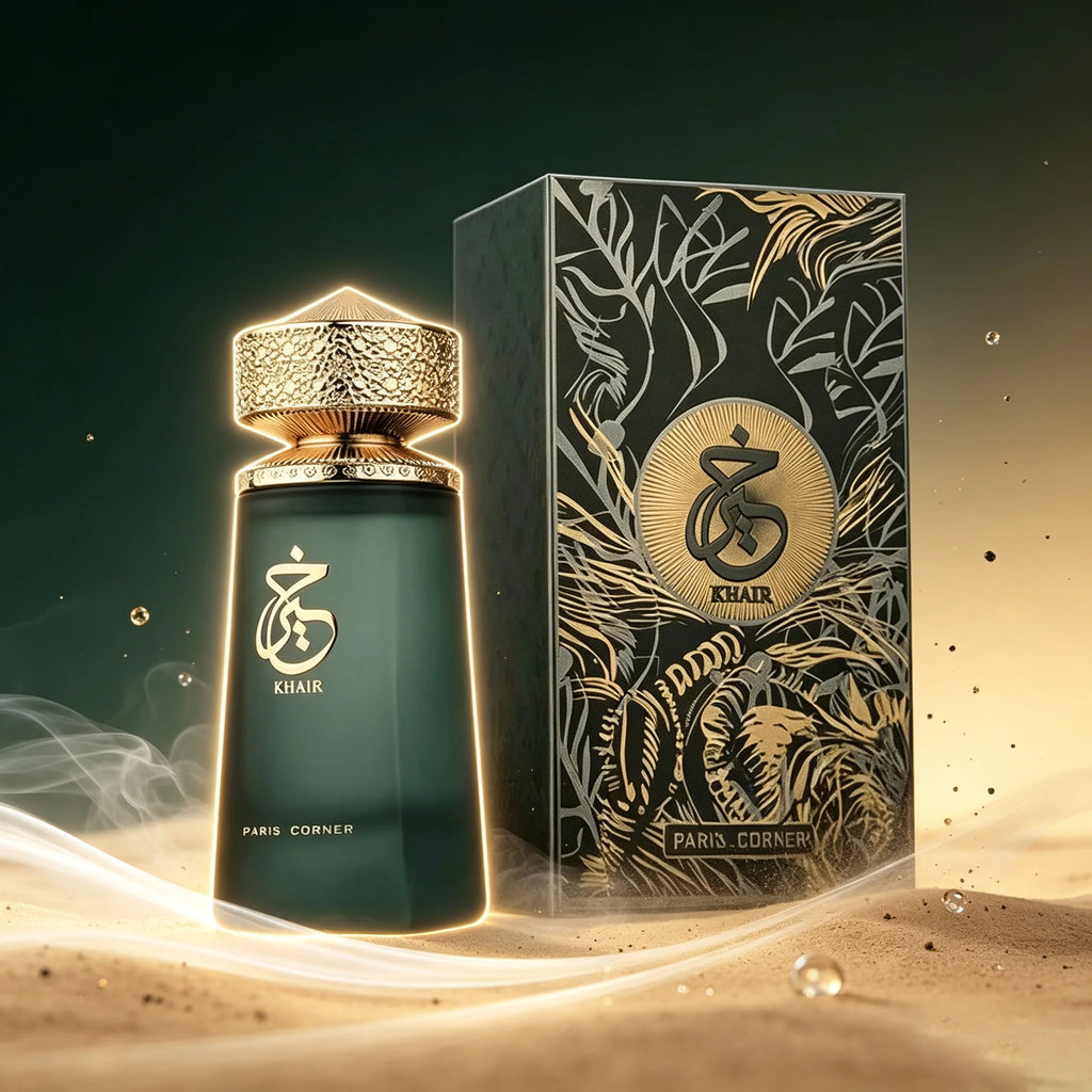 Paris Corner Khair Unisex Perfume 100ml—Luxurious Oriental Agarwood Resin Scent with Intense Projection and Long-Lasting Scent; Luxurious Green Aesthetic; Jungle-Patterned Gift Box; Premium Holiday Gift