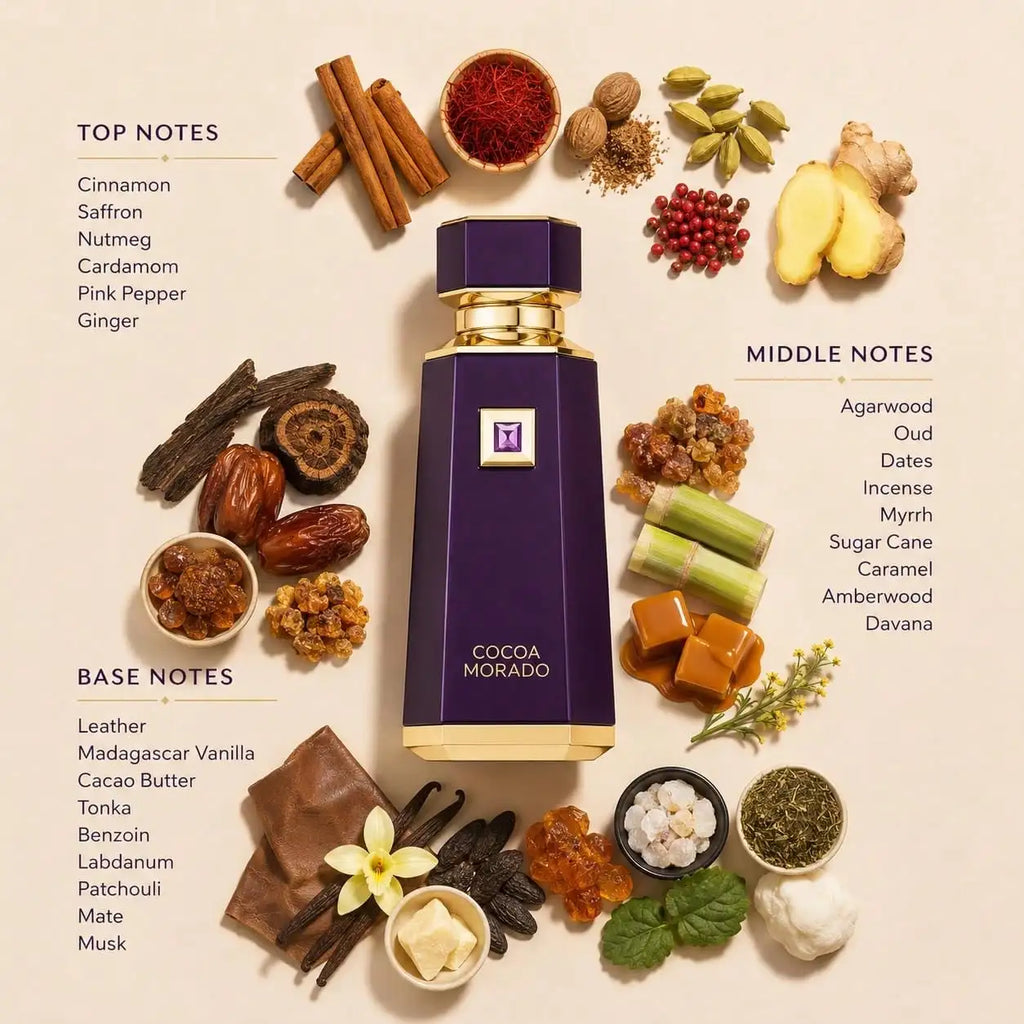 Luxury Oriental Gourmand Woody Balsamic Eau De Parfum 100ml French Avenue Cocoa Morado Saffron Cardamom Agarwood Cocoa Butter Vanilla Tonka Bean Noble Unisex Scent Perfume
