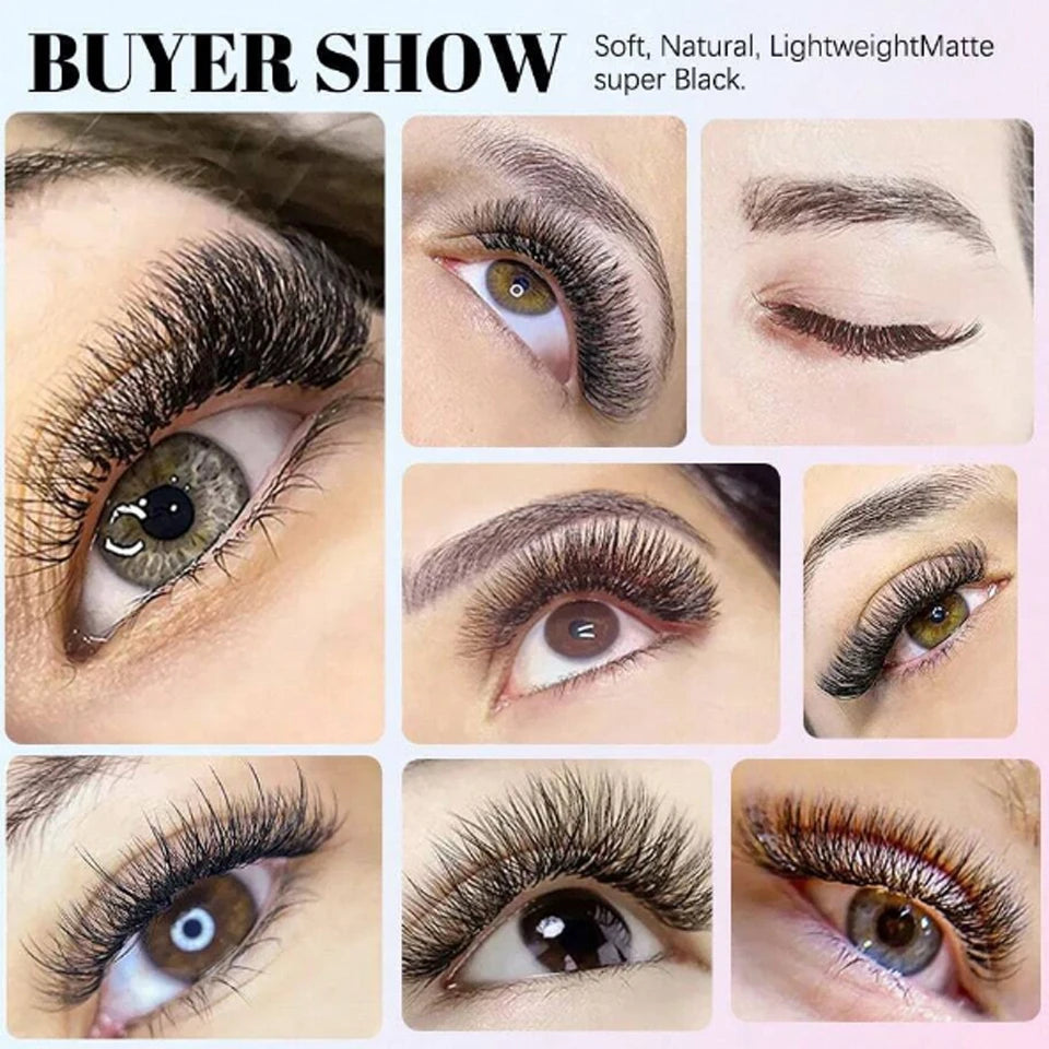 AGUUD 4DW Clover Lashes 3D Brown Premade Fans