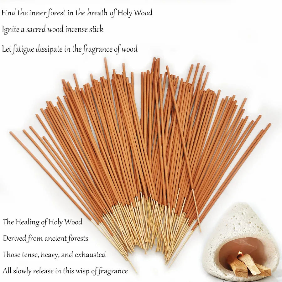 30/80pcs Premium Peruvian Sacred Wood Incense Stick Suitable for Yoga, Meditation, Purifying Ideal Emotional Boosting