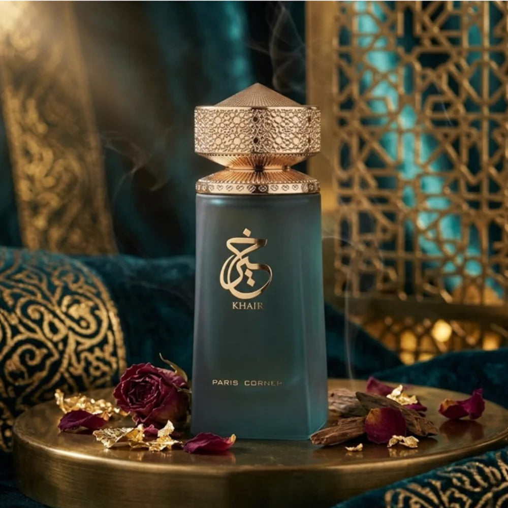 Paris Corner Khair Unisex Perfume 100ml—Luxurious Oriental Agarwood Resin Scent with Intense Projection and Long-Lasting Scent; Luxurious Green Aesthetic; Jungle-Patterned Gift Box; Premium Holiday Gift