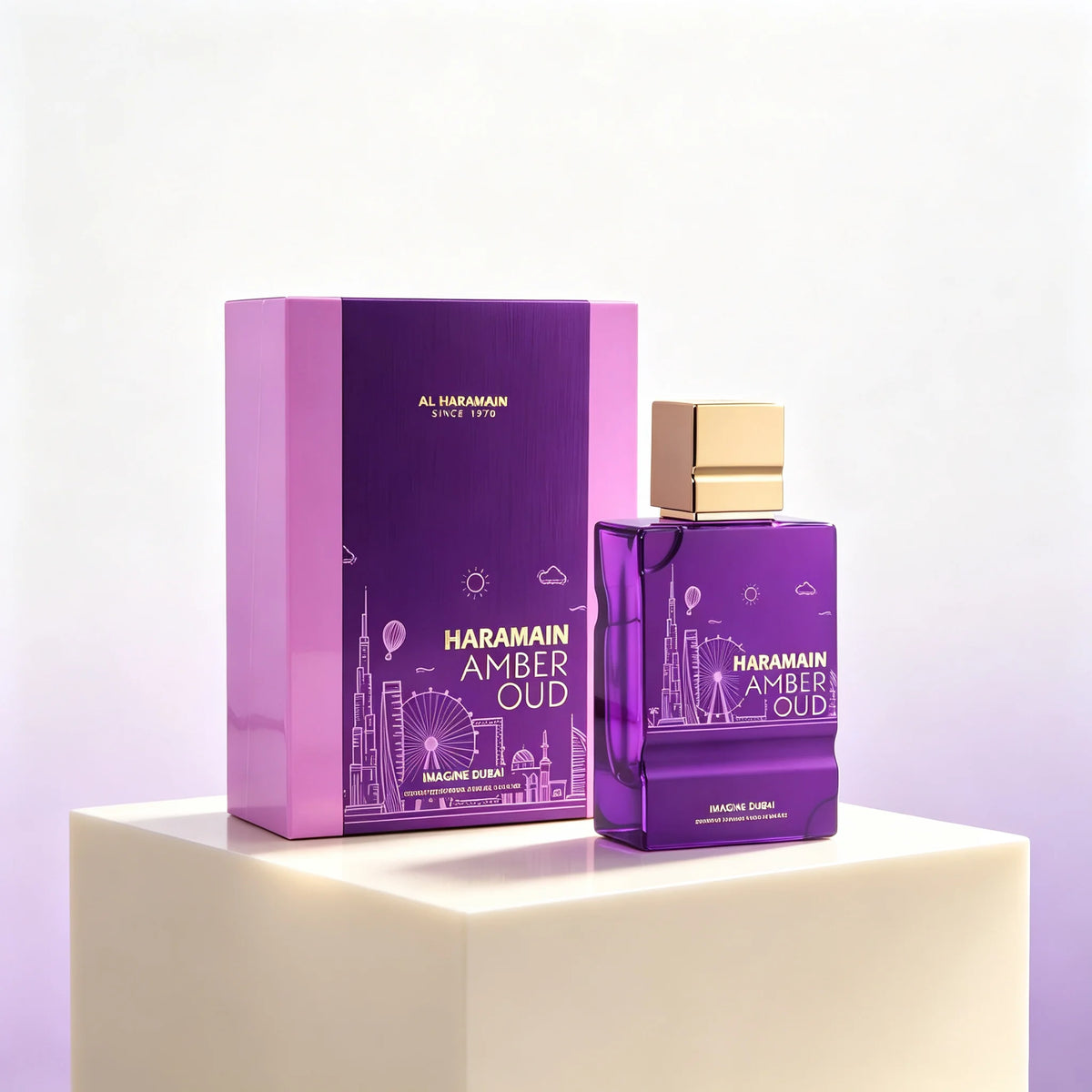 Al Haramain Amber Oud Imagine Dubai Extrait De Parfum Spray for Unisex – Warm Oriental Amber, Oud & Woody Scent, Long-Lasting High-Concentration Fragrance, Perfect Gift, 3.4 Fl oz / 100 ml