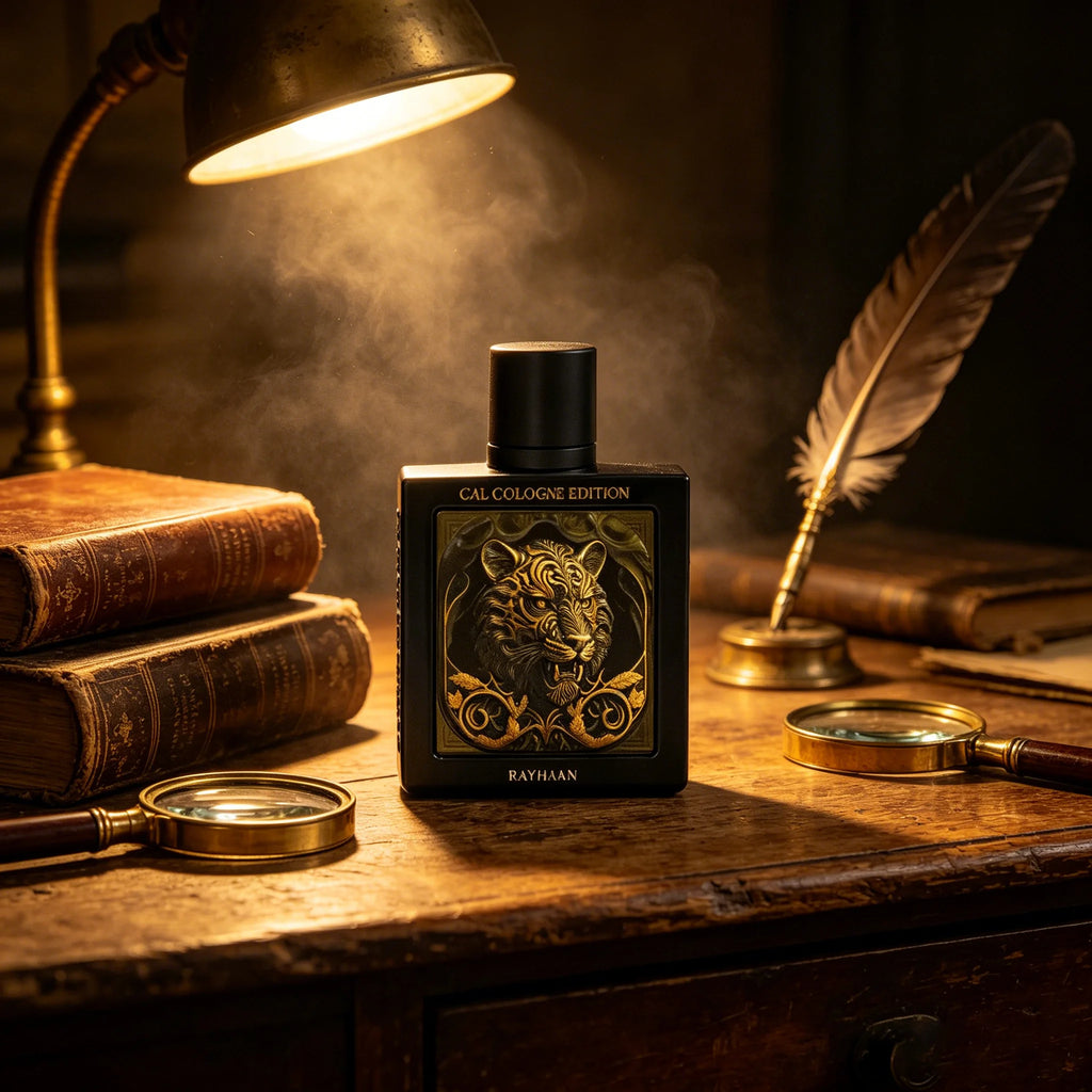 Rayhaan Tiger Cal Cologne Edition Extrait de Parfum Spray for Unisex – Bold Oriental Woody & Spicy Scent, Long-Lasting Intense Fragrance, Perfect Gift, 3.4 fl oz / 100 ml