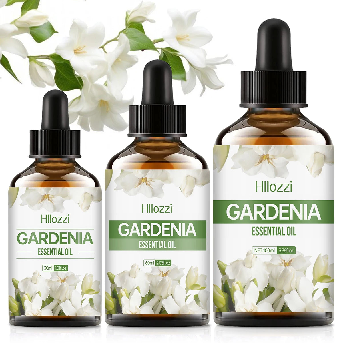 Gardenia essential oil, a pure floral scent, suitable for body massage and hair care, can also be used in a diffuser