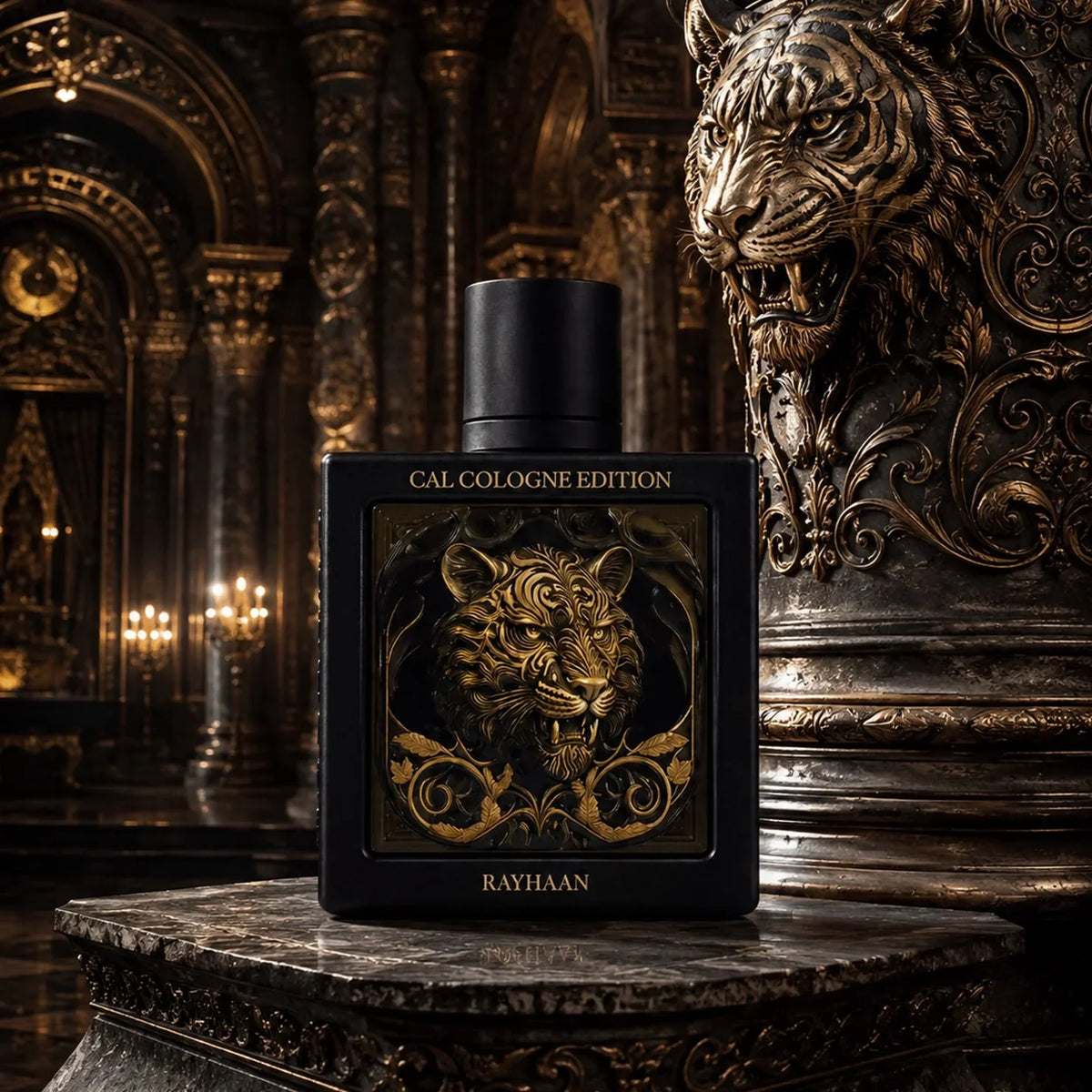 Rayhaan Tiger Cal Cologne Edition Extrait de Parfum Spray for Unisex – Bold Oriental Woody & Spicy Scent, Long-Lasting Intense Fragrance, Perfect Gift, 3.4 fl oz / 100 ml