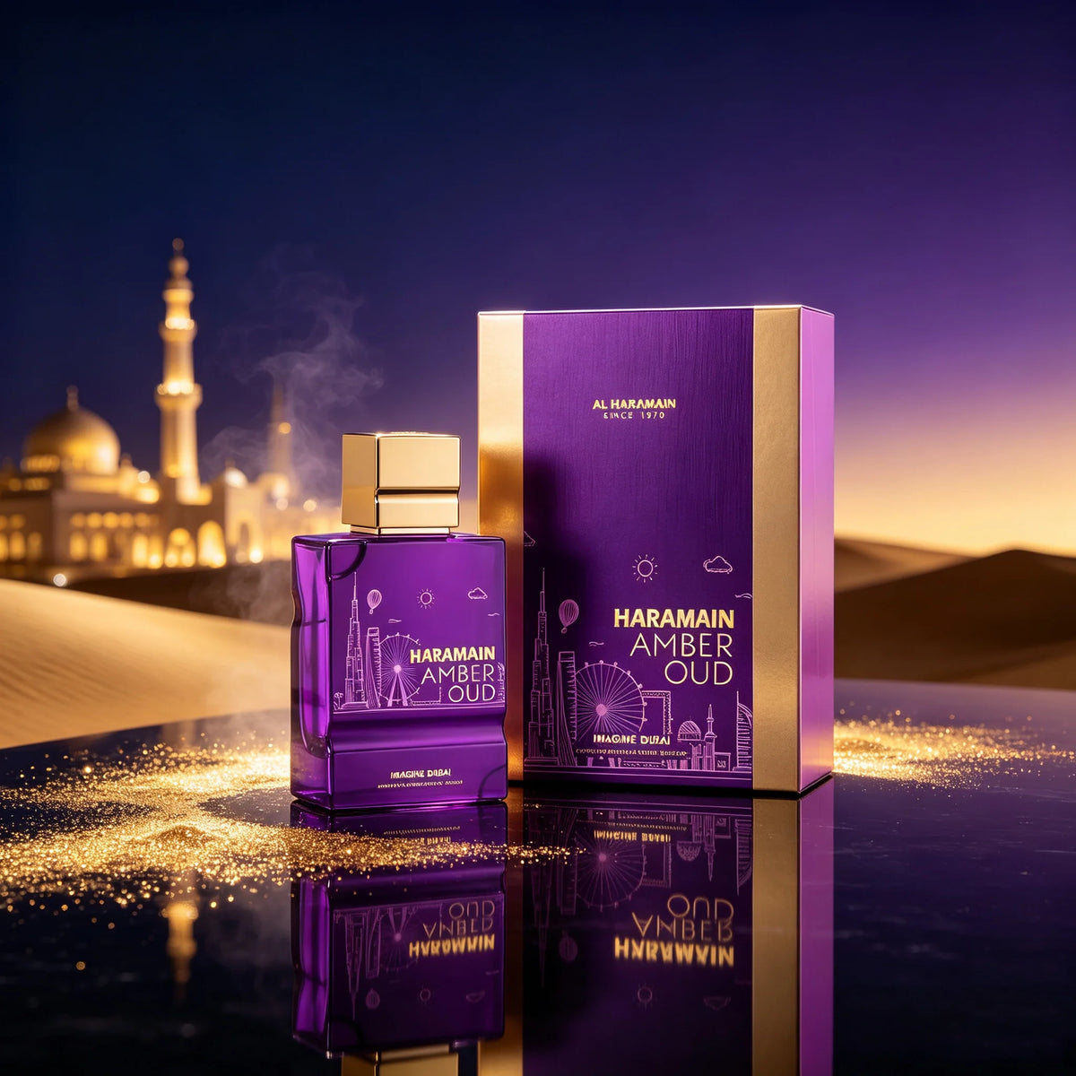 Al Haramain Amber Oud Imagine Dubai Extrait De Parfum Spray for Unisex – Warm Oriental Amber, Oud & Woody Scent, Long-Lasting High-Concentration Fragrance, Perfect Gift, 3.4 Fl oz / 100 ml