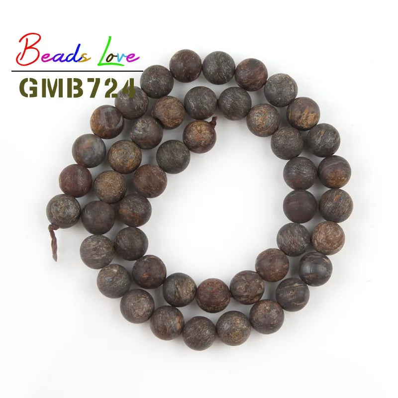 Natural Bronzite Stone Beads 10mm Round for DIY Jewelry
