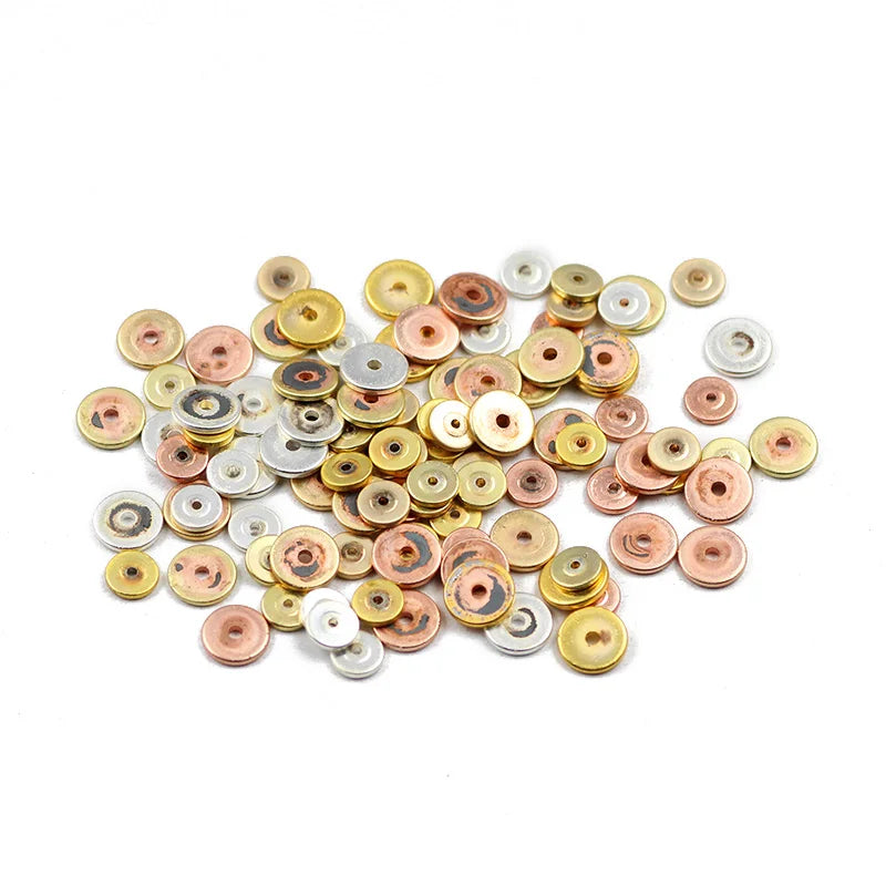 1mm Matte Rose Gold Color Flat Round COINS Hematite Natural Stone Spacers Charm Loose Beads For Jewelry Making Diy Accessories