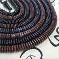 100pcs-150pcs 4 6 8 10 12 14 mm Natural Wood Coconut Shell Beads Flat Round Rondelle Spacer Bead for DIY Jewelry Making Findings