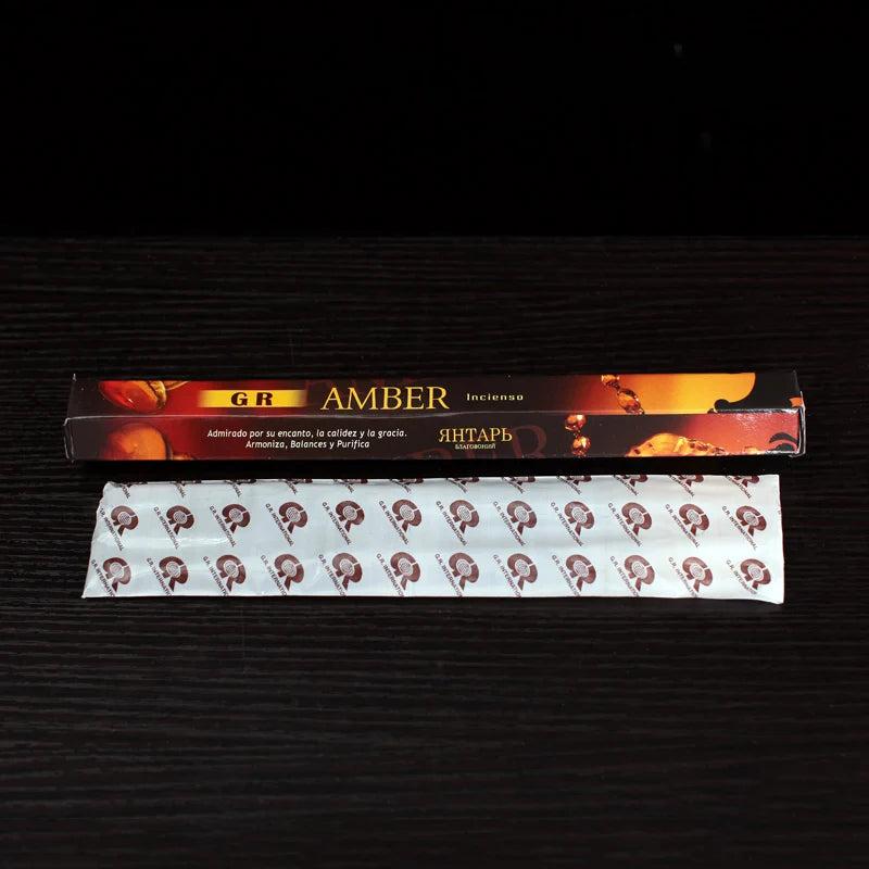 India Incense Amber Aroma Incense Stick Original Imported Big Box Air Clean Fragrance Incense Home Decor