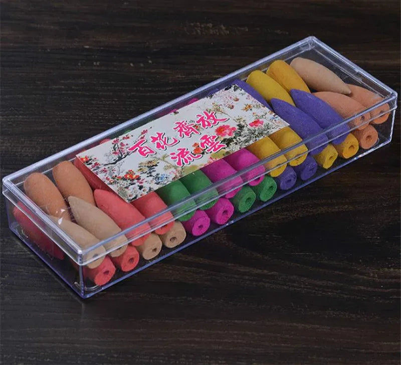 50 Pcs Smoky Backflow Incense Cone Sandalwood Lavender