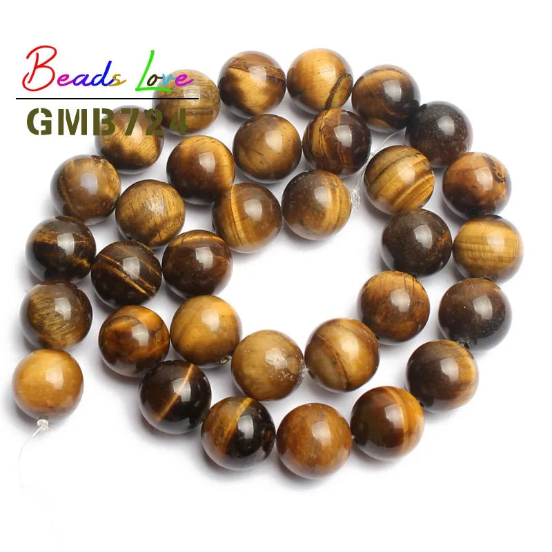 10mm Yellow Tiger Eye Beads for DIY Jewelry Making