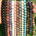 Natural Matte Frosted Stone Spacer Beads 10mm