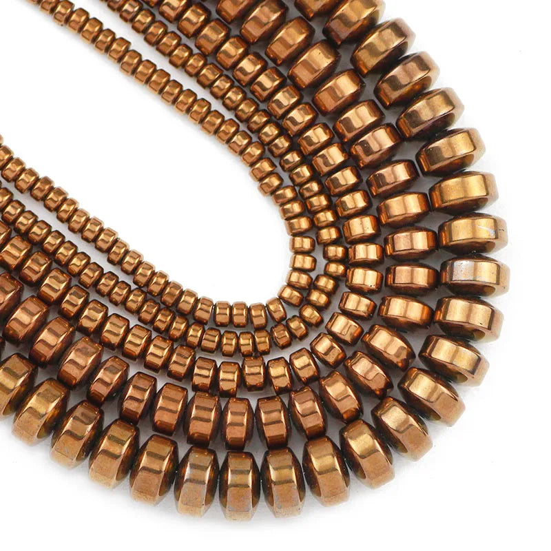 3/4/6/8mm Natural Hematite Copper Beads for DIY Jewelry