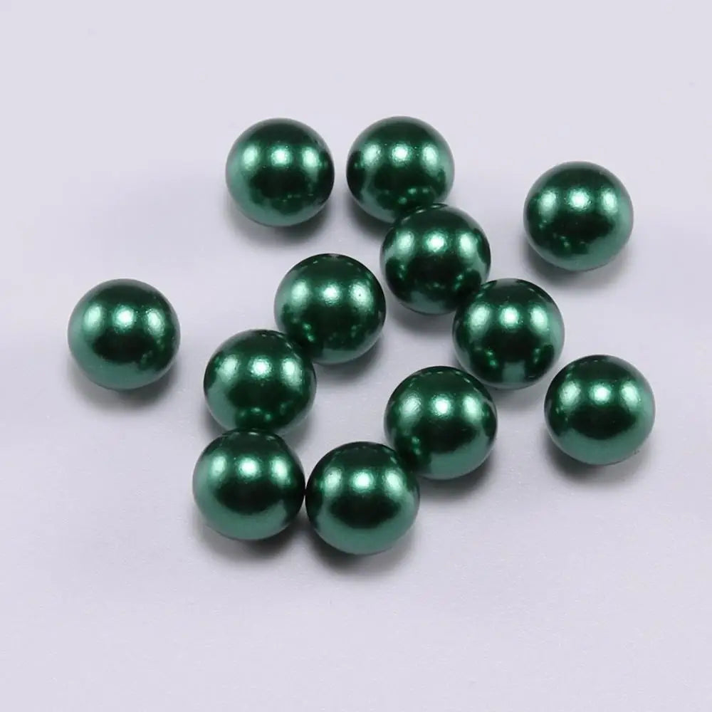 Round Imitation Pearl Beads 3-14mm Black White Loose Beads for DIY Jewelry