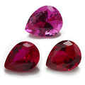 Size 3x5mm~13x18mm Pear Cut 3# 5# 8# Red Stones Synthetic Corundum Gemstone for Jewelry Making
