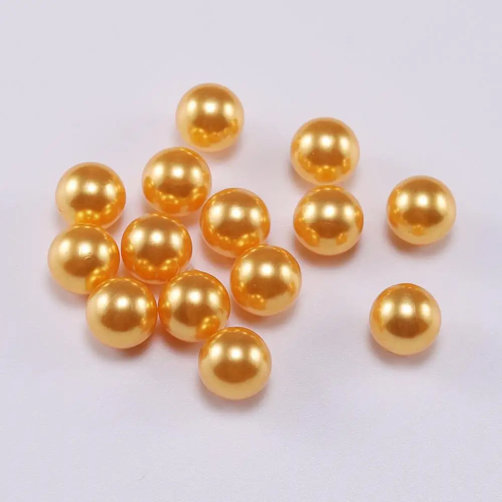 Round Imitation Pearl Beads 3-14mm Black White Loose Beads for DIY Jewelry