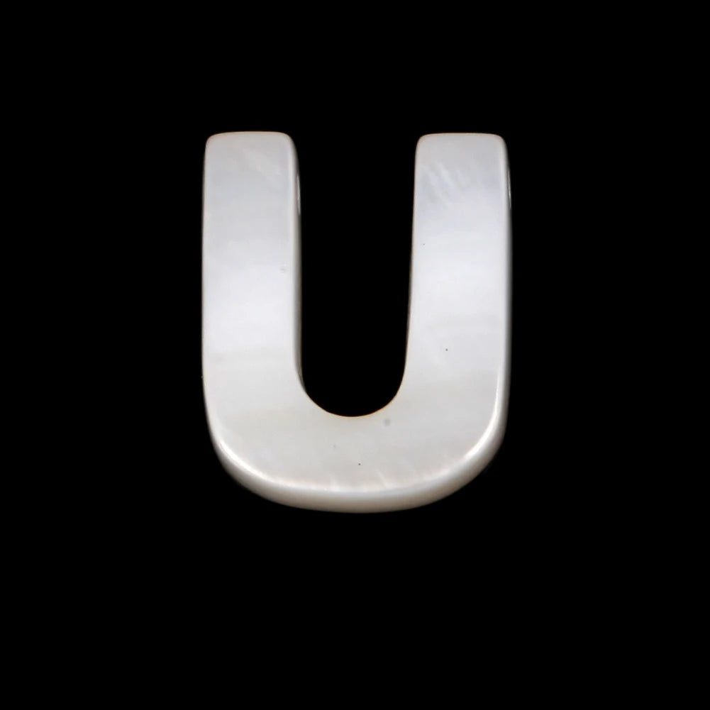 Natural White Letter Shell Beads 10mm for Jewelry Making