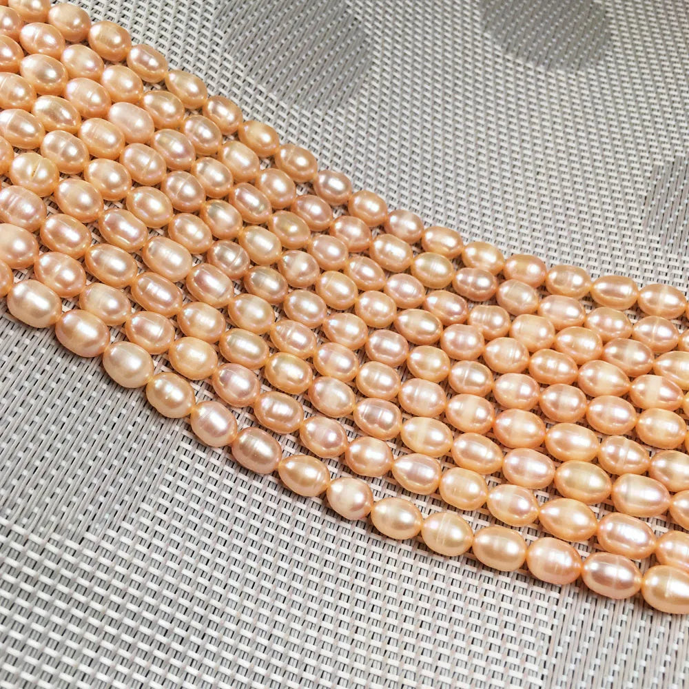 Real Natural Freshwater 100%Pearl Rice Beads Spacer Punch Loose Pearls Bead For Jewelry DIY Necklace Bracelet Accessories Making