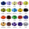 5A CZ Oval Shape Size 2x3mm~13x18mm Synthetic Gems Cubic Zirconia For Jewelry, White Garnet Black Golden Yellow Amethyst