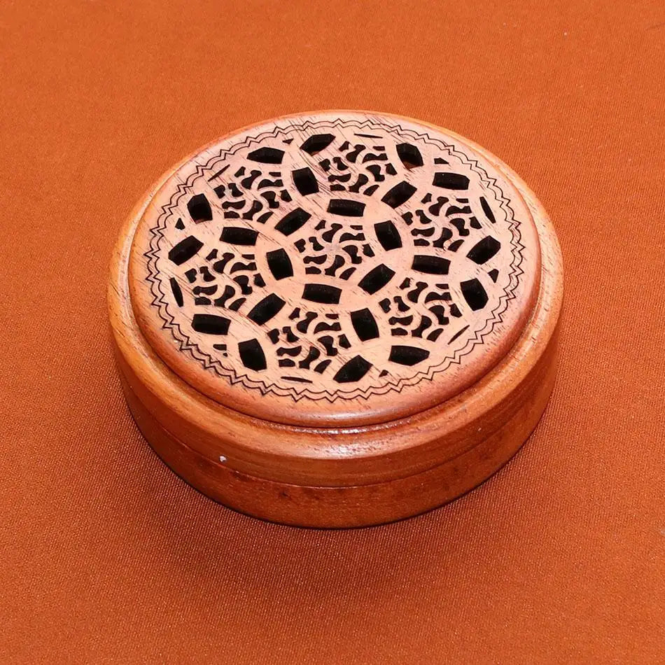 Free Shipping Vietnam Rosewood Incense Burner for 2-4Hr Coil Incense Portable wooden Incense holder With Fireproof Mat