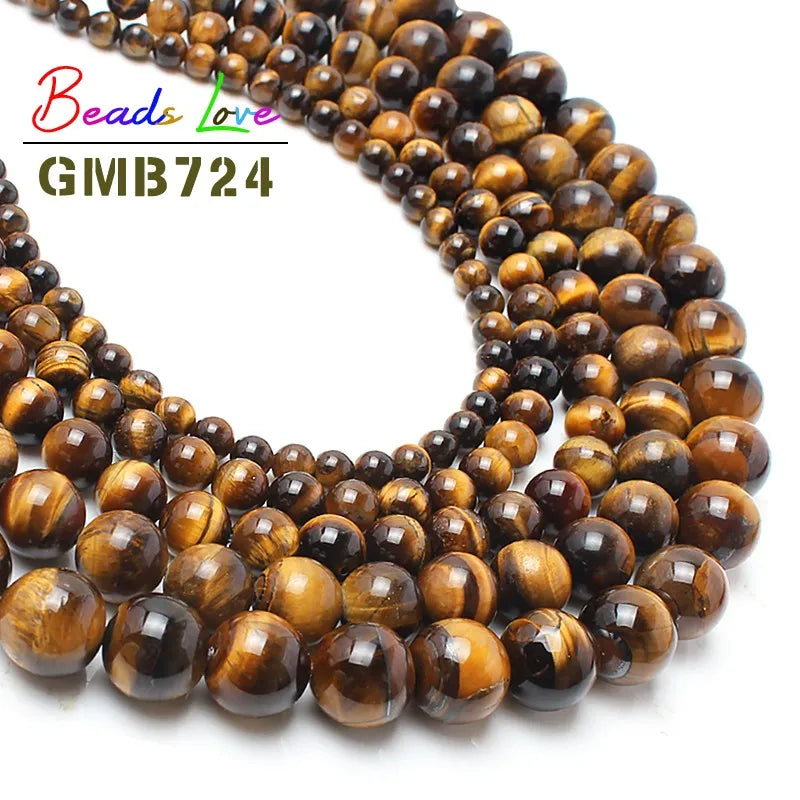 10mm Yellow Tiger Eye Beads for DIY Jewelry Making