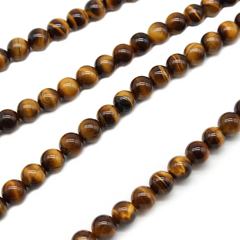 4/6/8/10/12/14mm Natural Yellow Tiger Eye Beads Round Loose Stone Beads for DIY Necklace Bracelet Jewelry Making Pick Size