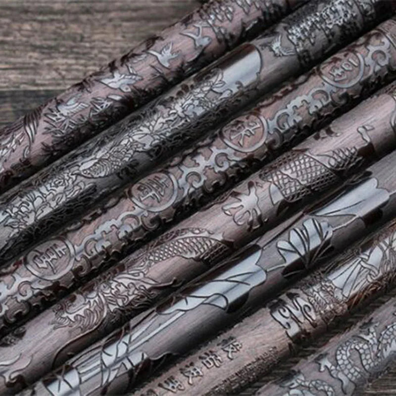 Factory Ebony Incense Tube Wooden with Incense Holder Cover for 21cm Sticks Carved Insence Burner Buddha Guanyin Bucket