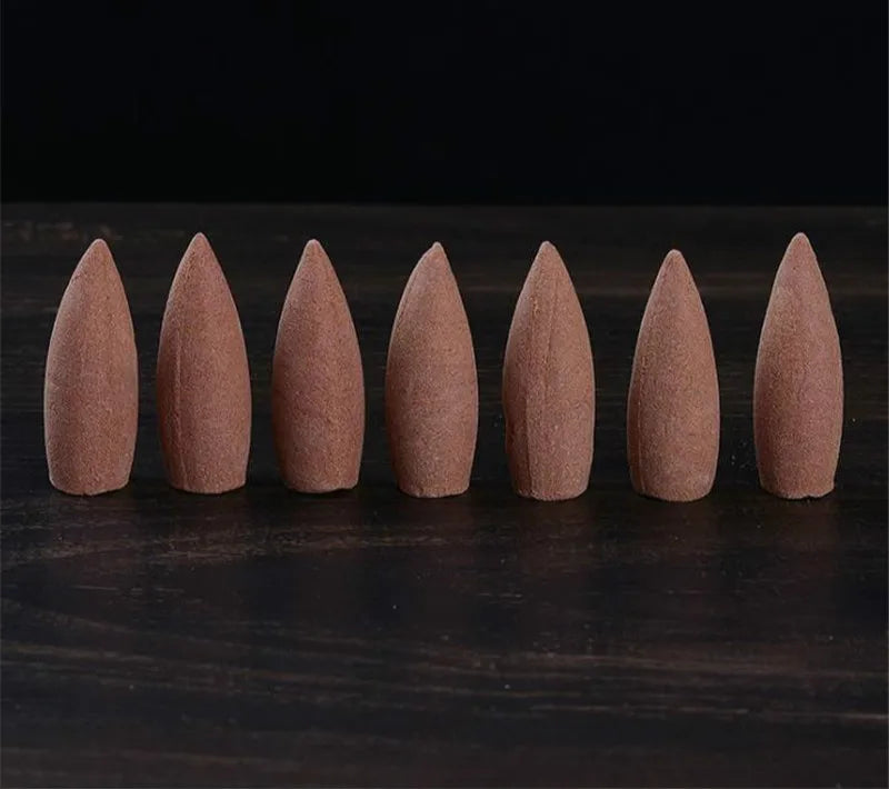 50 Pcs Smoky Backflow Incense Cone Sandalwood Lavender