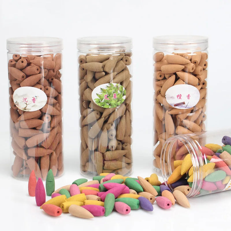 Backflow Incense Cones 168Pcs Fragrance for Waterfall Burner