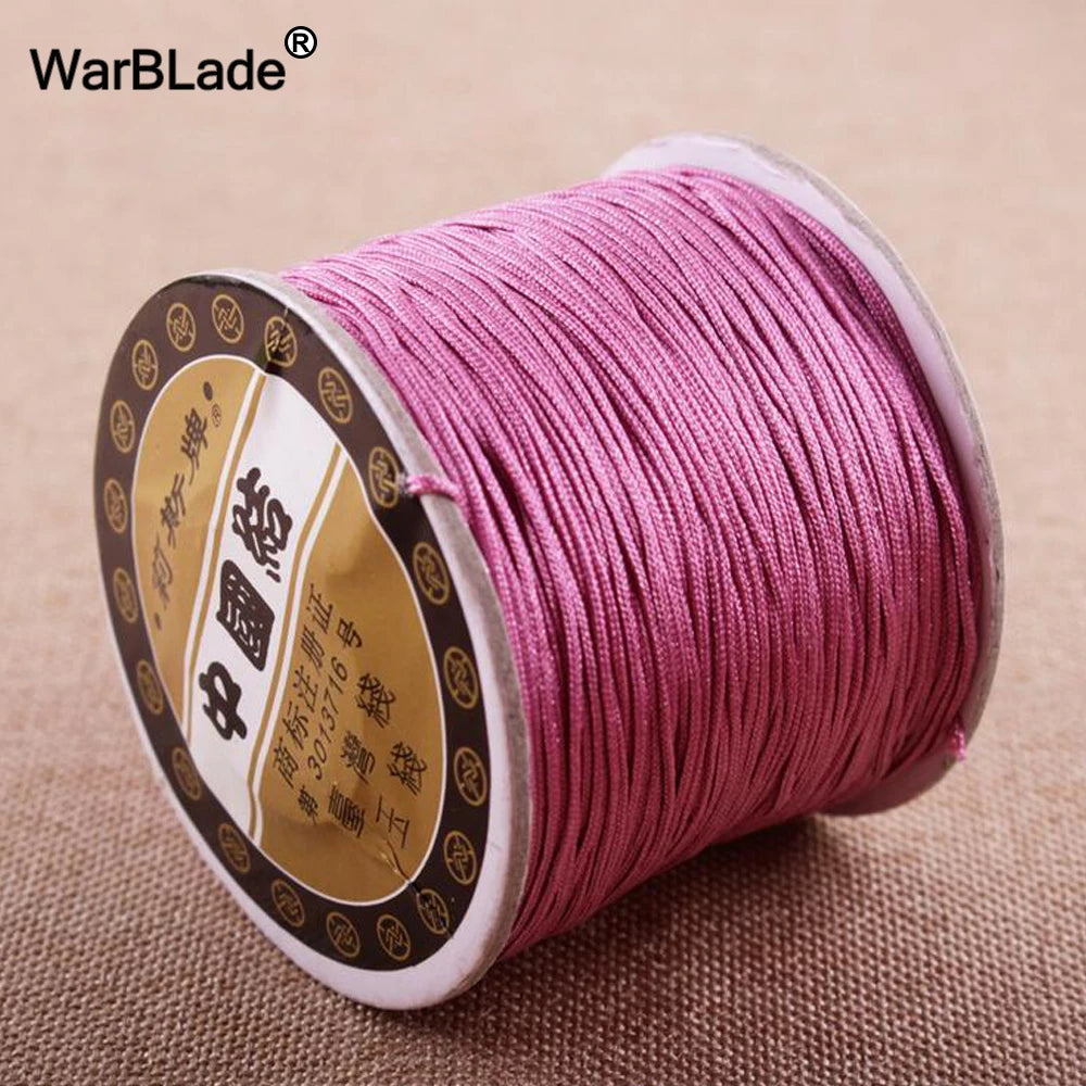 High quality Brand 120m 0.8mm Cotton Cord Nylon Cord Thread Chinese Knot String Rope Beads Jewelry Making DIY Bracelet Necklace