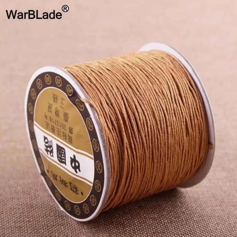 High quality Brand 120m 0.8mm Cotton Cord Nylon Cord Thread Chinese Knot String Rope Beads Jewelry Making DIY Bracelet Necklace
