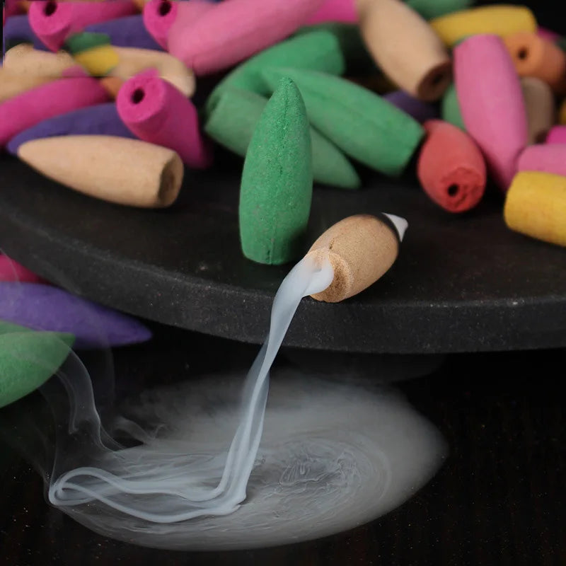 Backflow Incense Cones 168Pcs Fragrance for Waterfall Burner
