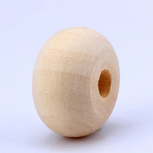 OlingArt 20MM 12pcs/lot Natural Wooden Oval Beads Children's Jewelry Toys DIY Crafts Decor Accessories The Best Gift