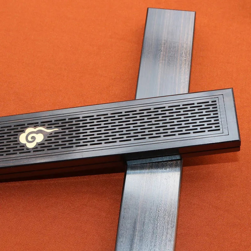Incense Stick Holder Ebony Wood Incense Burner Chinese Style Incense Ash Catcher Tray for Home Office Fragrance Decor Meditation