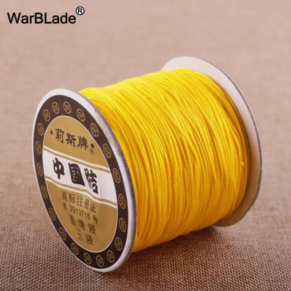 High quality Brand 120m 0.8mm Cotton Cord Nylon Cord Thread Chinese Knot String Rope Beads Jewelry Making DIY Bracelet Necklace