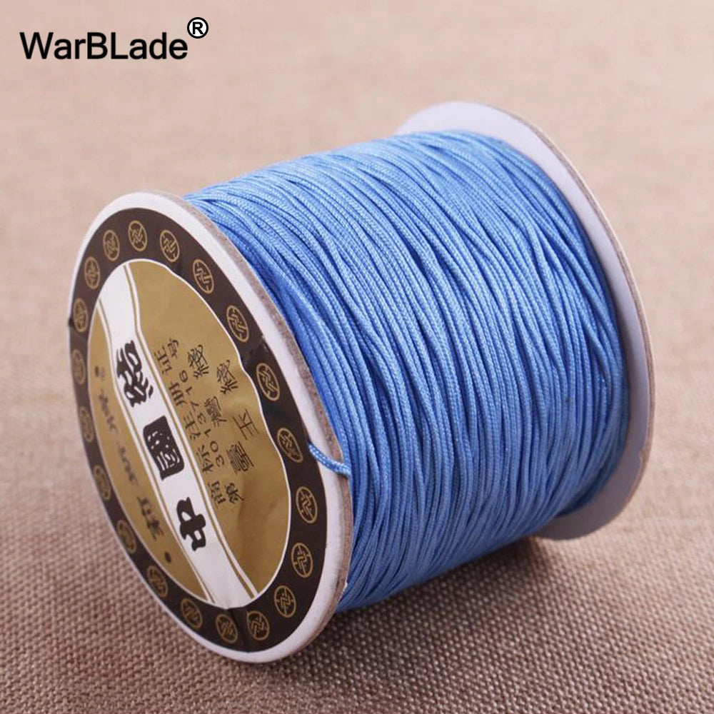 High quality Brand 120m 0.8mm Cotton Cord Nylon Cord Thread Chinese Knot String Rope Beads Jewelry Making DIY Bracelet Necklace