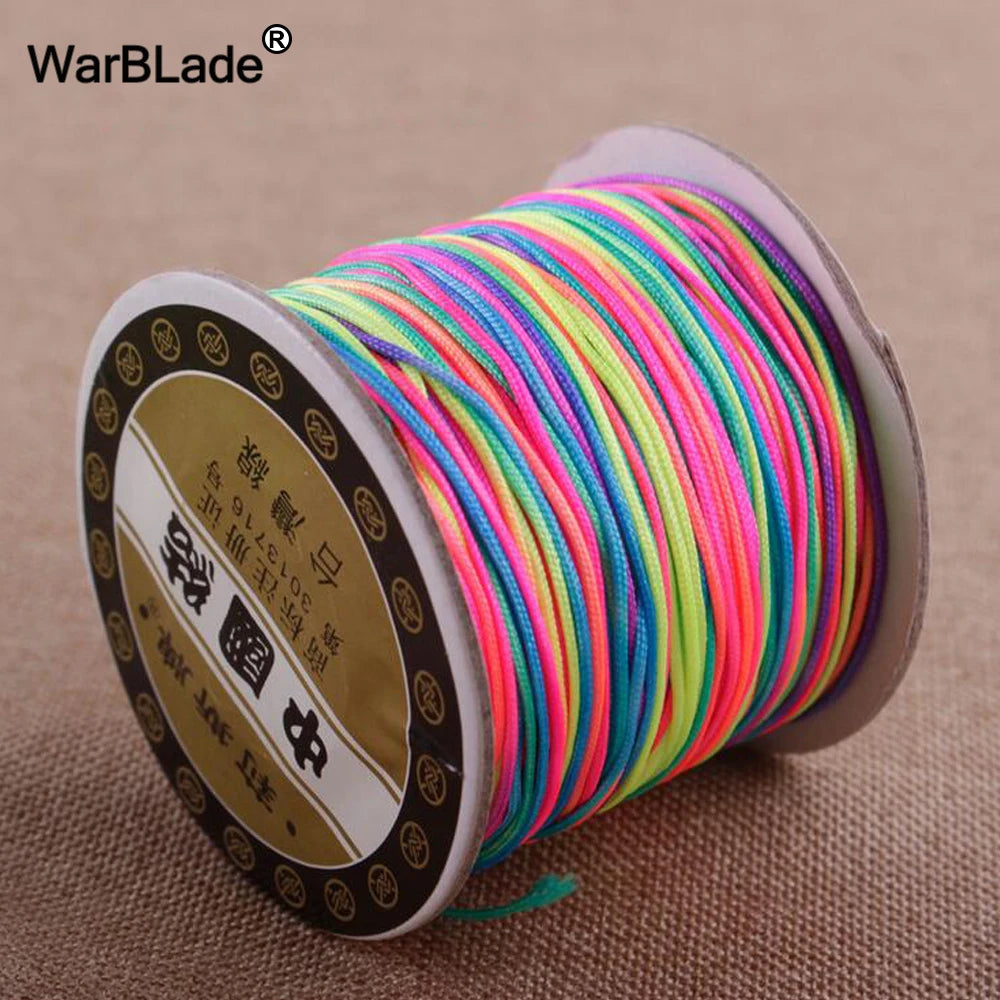 High quality Brand 120m 0.8mm Cotton Cord Nylon Cord Thread Chinese Knot String Rope Beads Jewelry Making DIY Bracelet Necklace