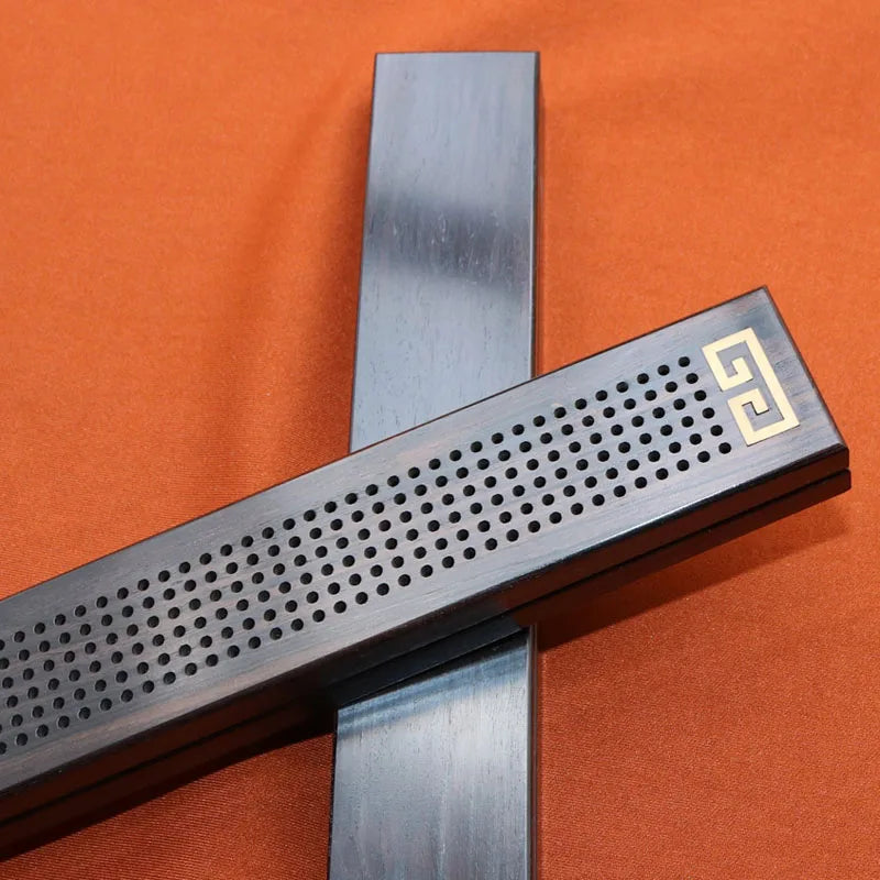 Incense Stick Holder Ebony Wood Incense Burner Chinese Style Incense Ash Catcher Tray for Home Office Fragrance Decor Meditation