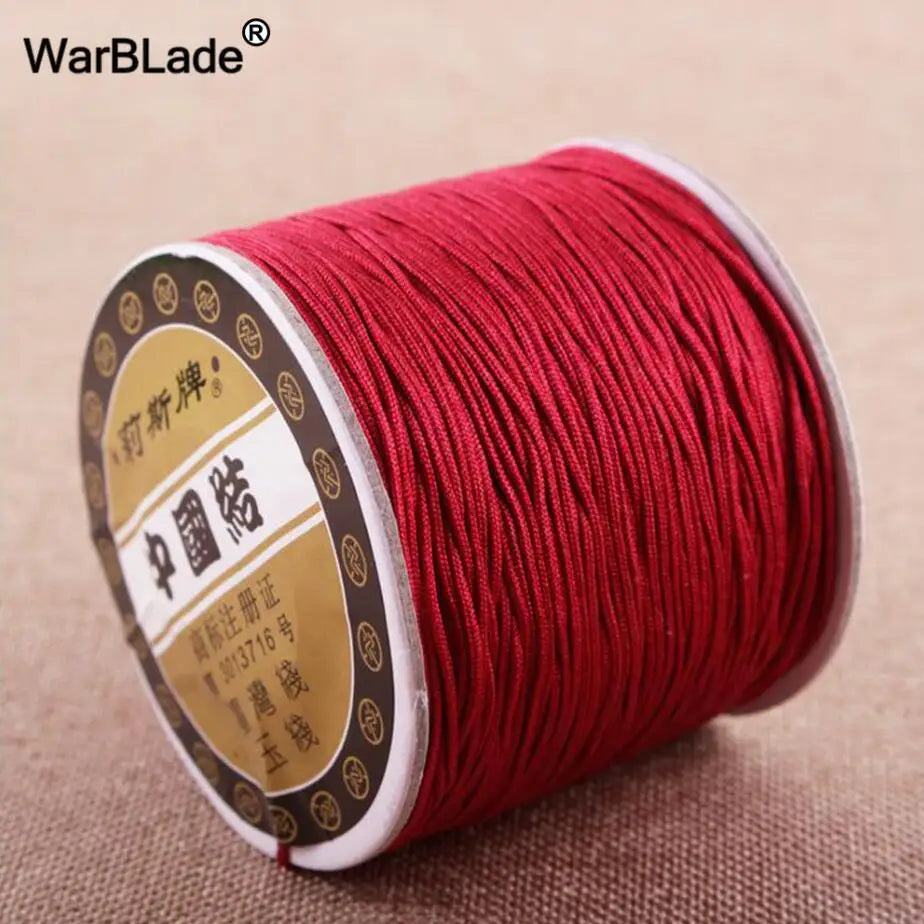 High quality Brand 120m 0.8mm Cotton Cord Nylon Cord Thread Chinese Knot String Rope Beads Jewelry Making DIY Bracelet Necklace