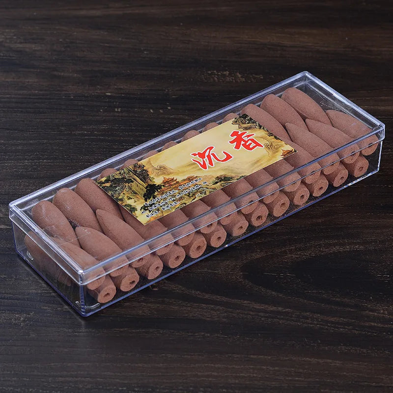 50 Pcs Smoky Backflow Incense Cone Sandalwood Lavender