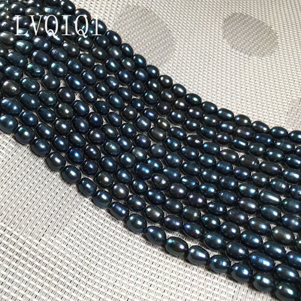 Real Natural Freshwater 100%Pearl Rice Beads Spacer Punch Loose Pearls Bead For Jewelry DIY Necklace Bracelet Accessories Making