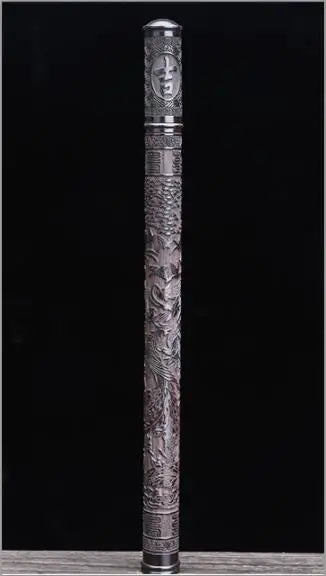 Factory Ebony Incense Tube Wooden with Incense Holder Cover for 21cm Sticks Carved Insence Burner Buddha Guanyin Bucket