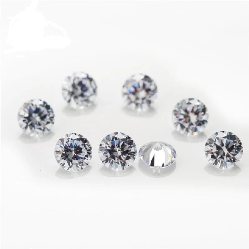 100pcs 1mm 2mm 3mm (1.0~3.0mm) AAAAA Round Cubic Zirconia Stone Loose White Golden Yellow Voilet Olive Green Black Pink