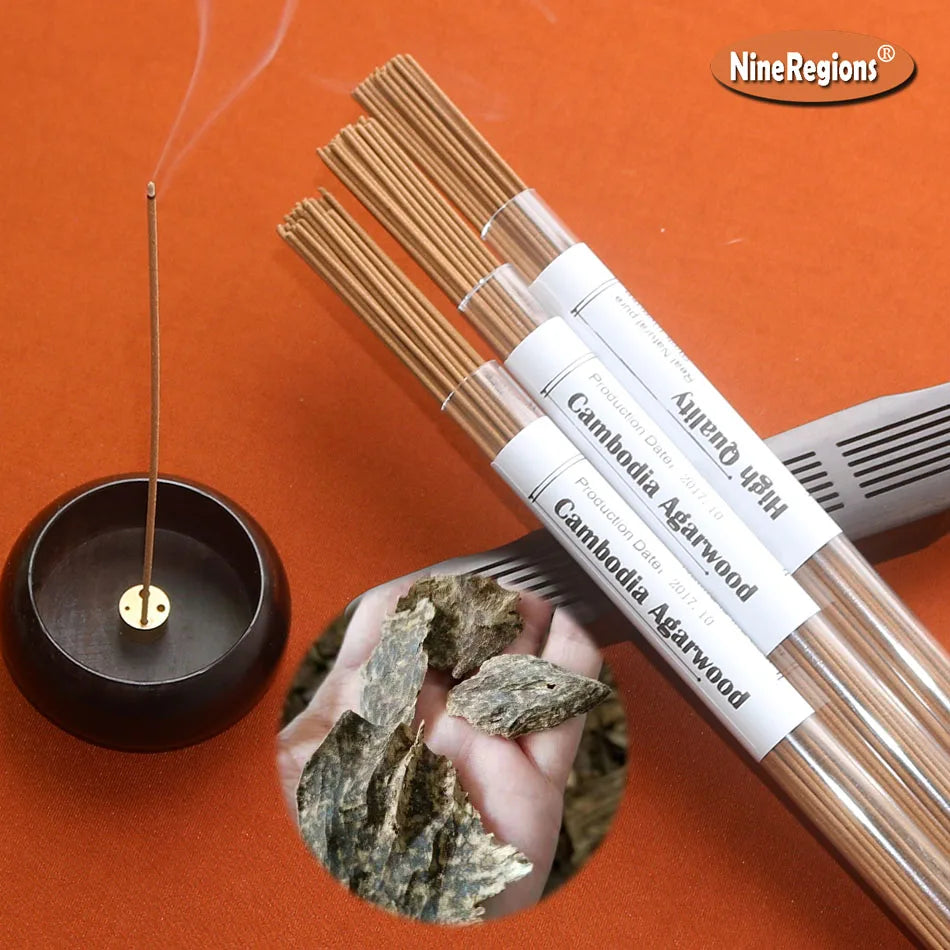 10g High Quality Cambodia Oudh Wood Incense Sticks Natural Fresh Honey Fragrance Long-Lasting Home Scent for Yoga