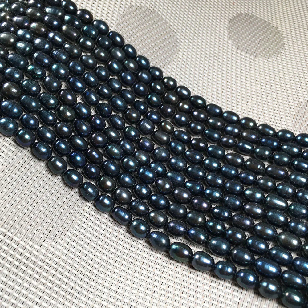 Real Natural Freshwater 100%Pearl Rice Beads Spacer Punch Loose Pearls Bead For Jewelry DIY Necklace Bracelet Accessories Making