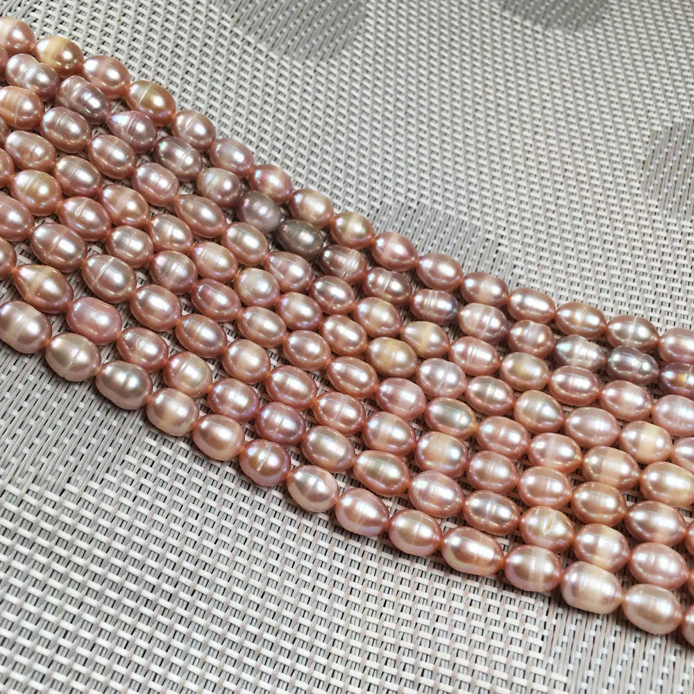 Real Natural Freshwater 100%Pearl Rice Beads Spacer Punch Loose Pearls Bead For Jewelry DIY Necklace Bracelet Accessories Making