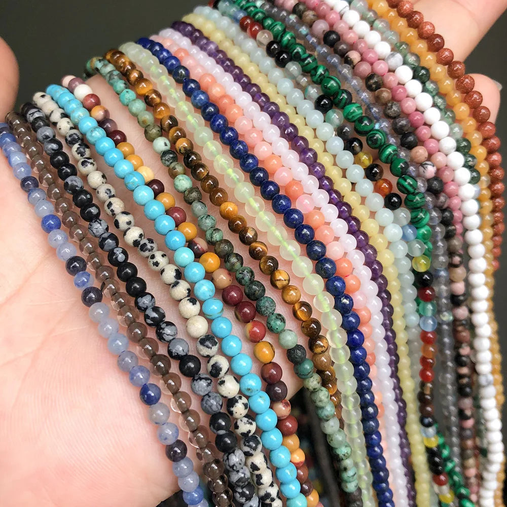 2-4mm Natural Stone Beads for DIY Jewelry Making