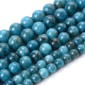 Natural Stone Beads Blue Apatite Beads Round Loose Spacer Bead for Jewelry Making DIY Charm Bracelet Accessroies 6/8/10mm
