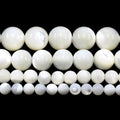 White Trochus Shell Beads 10mm Round Loose for Jewelry Making